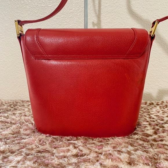MCM Red Shoulder/Crossbody Bag Authentic - Picture 3 of 8